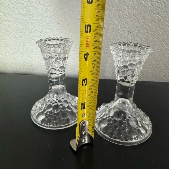 PartyLite Gray Crystal Candle Holders Elegant Accents - Picture 2 of 7
